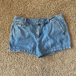 LOFT light wash denim shorts